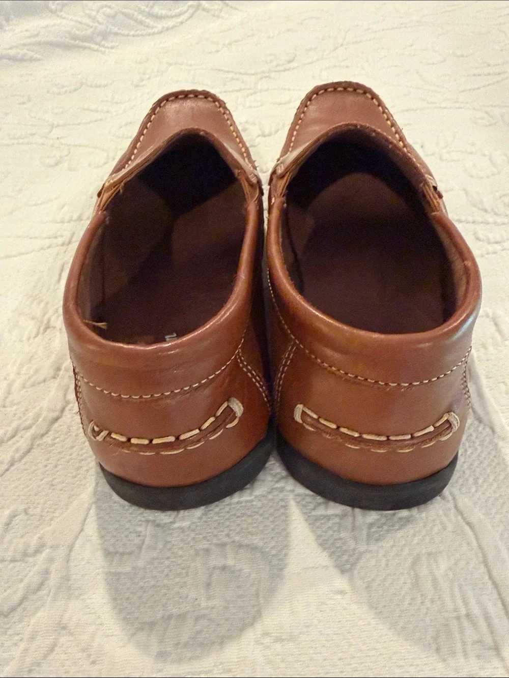 Florsheim Brown Leather Slip-On Loafers for Kids
